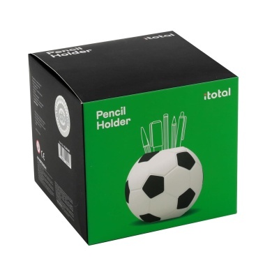 Caixa de suporte de lápis em forma de bola de futebol