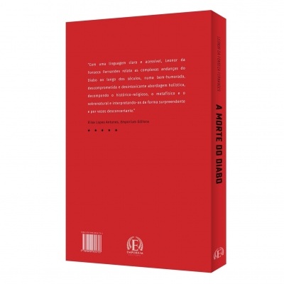 Livro capa vermelha intitulado A MORTE DO DIABO com texto e código de barras no verso.