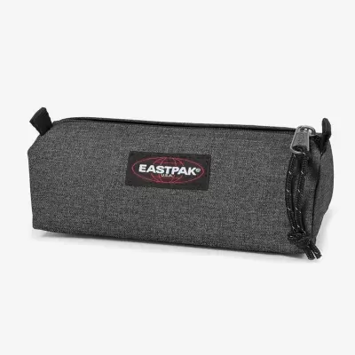 Estojo retangular cinzento escuro com etiqueta EASTPAK