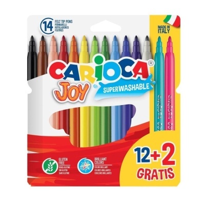 Conjunto de 14 canetas de feltro coloridas CARIOCA Joy