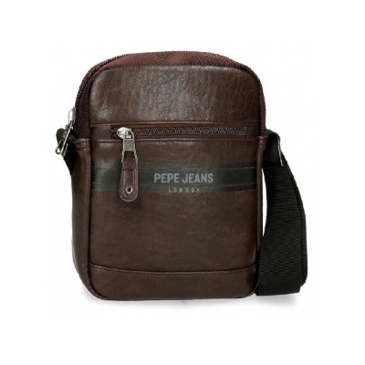 Bolsa castanha pequena Pepe Jeans London com alça preta