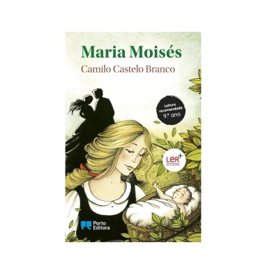 Capa do livro Maria Moisés com ilustração de mulher e bebé