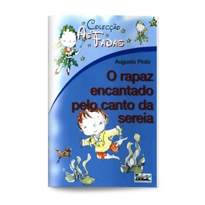 Capa de livro azul com ilustração infantil e texto em português