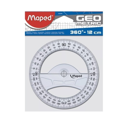 Transferidor redondo transparente Maped GEO METRIC 360° 12 cm