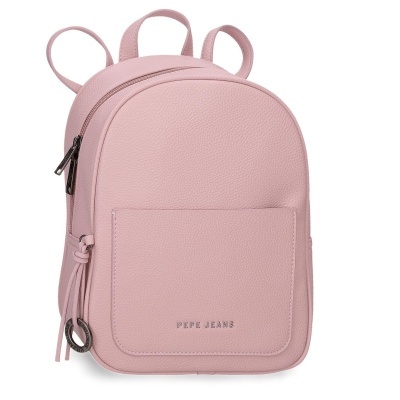 Mochila pequena rosa com bolso frontal PEPE JEANS