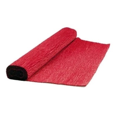 Rolo de papel crepe vermelho