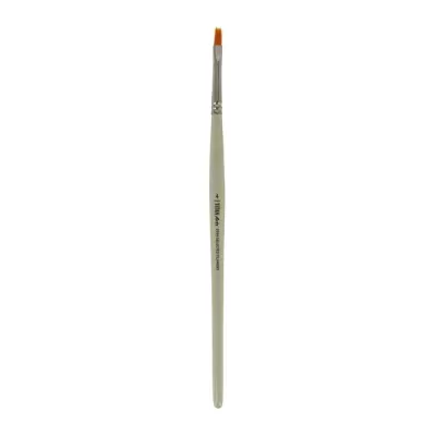 Pincel de pintura com cabo branco e cerda laranja