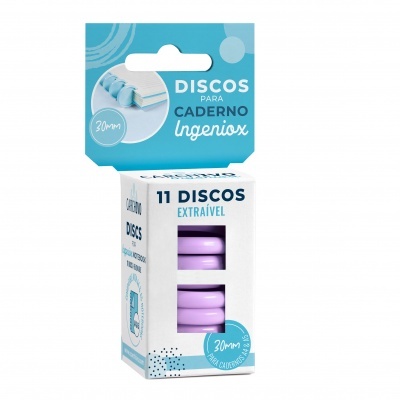 Pacote de discos lilás para caderno Ingeniox