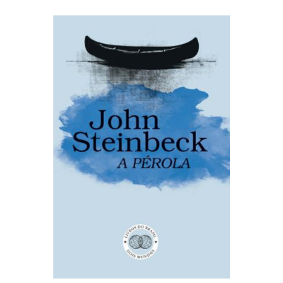 Capa de livro azul claro com título e canoa preta