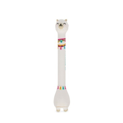 Brinquedo para cão em forma de lhama branca com decoração colorida