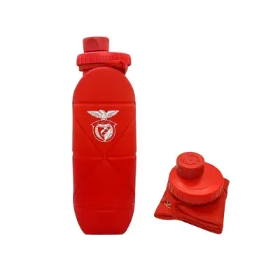Garrafa dobrável vermelha com escudo do SL Benfica