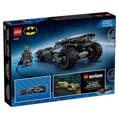 Embalagem LEGO do Batmobile e minifigura Batman.