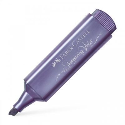 Marcador Faber Castell Shimmering Violet violeta metálico com ponta larga