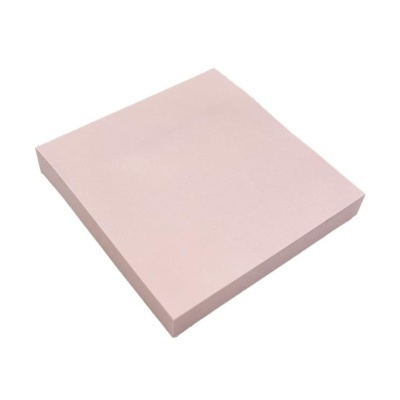 Bloco de notas adesivas rosa claro quadrado