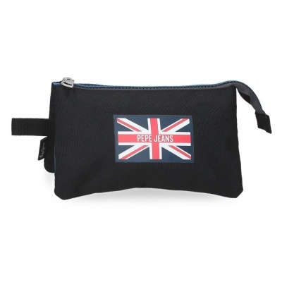 Estojo preto Pepe Jeans com bandeira britânica