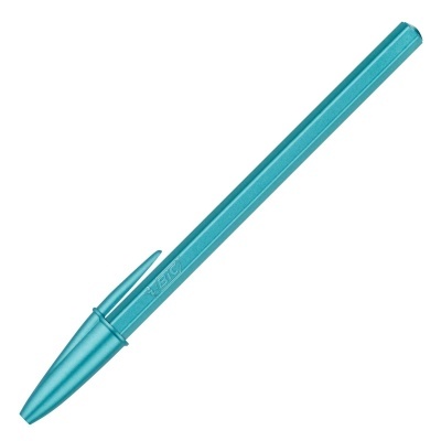 Caneta esferográfica azul BIC com clip e tampa