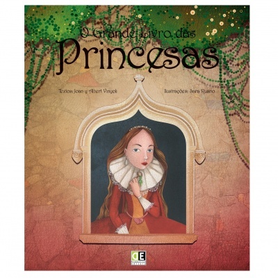 Capa do livro infantil com ilustração de princesa numa janela