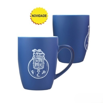 Duas canecas azuis com emblema do Futebol Clube do Porto