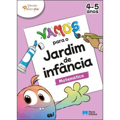 Capa de livro infantil educativo de matemática para 4-5 anos com ilustração colorida