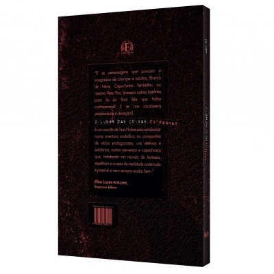 Capa traseira de livro com texto em português em fundo escuro e padrão granuloso.