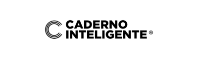 Logótipo Preto CADERNO INTELIGENTE® em fundo branco