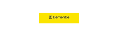 Logotipo amarelo com texto preto Elementos