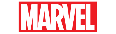 Logótipo MARVEL em branco sobre fundo vermelho