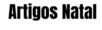 Texto preto 'Artigos Natal' em fundo branco