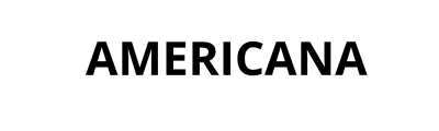 Texto AMERICANA em preto sobre fundo branco