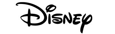 Logotipo preto da Disney em fundo branco