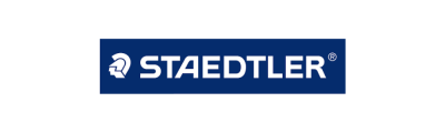 Logótipo STAEDTLER em fundo azul escuro