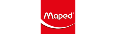 Logótipo Maped em fundo vermelho