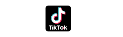 Logótipo da aplicação TikTok em fundo branco