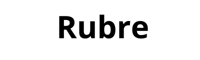 Texto preto 'Rubre' em fundo branco