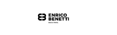 Logótipo ENRICO BENETTI BAGS & TRAVEL em preto sobre fundo branco