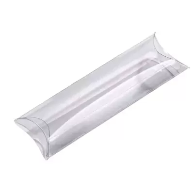 Embalagem transparente em plástico rígido em forma de almofada