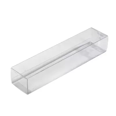 Caixa de plástico transparente retangular para armazenamento