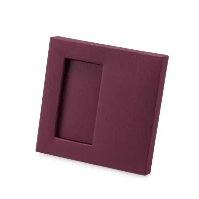 Moldura de fotografia retangular em tecido vinho