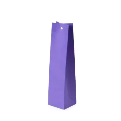 Saco de papel roxo comprido para embalagens