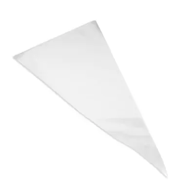 Cone pasteleiro branco em material plástico translúcido