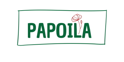 Logótipo PAPOILA com desenho de papoila na letra I