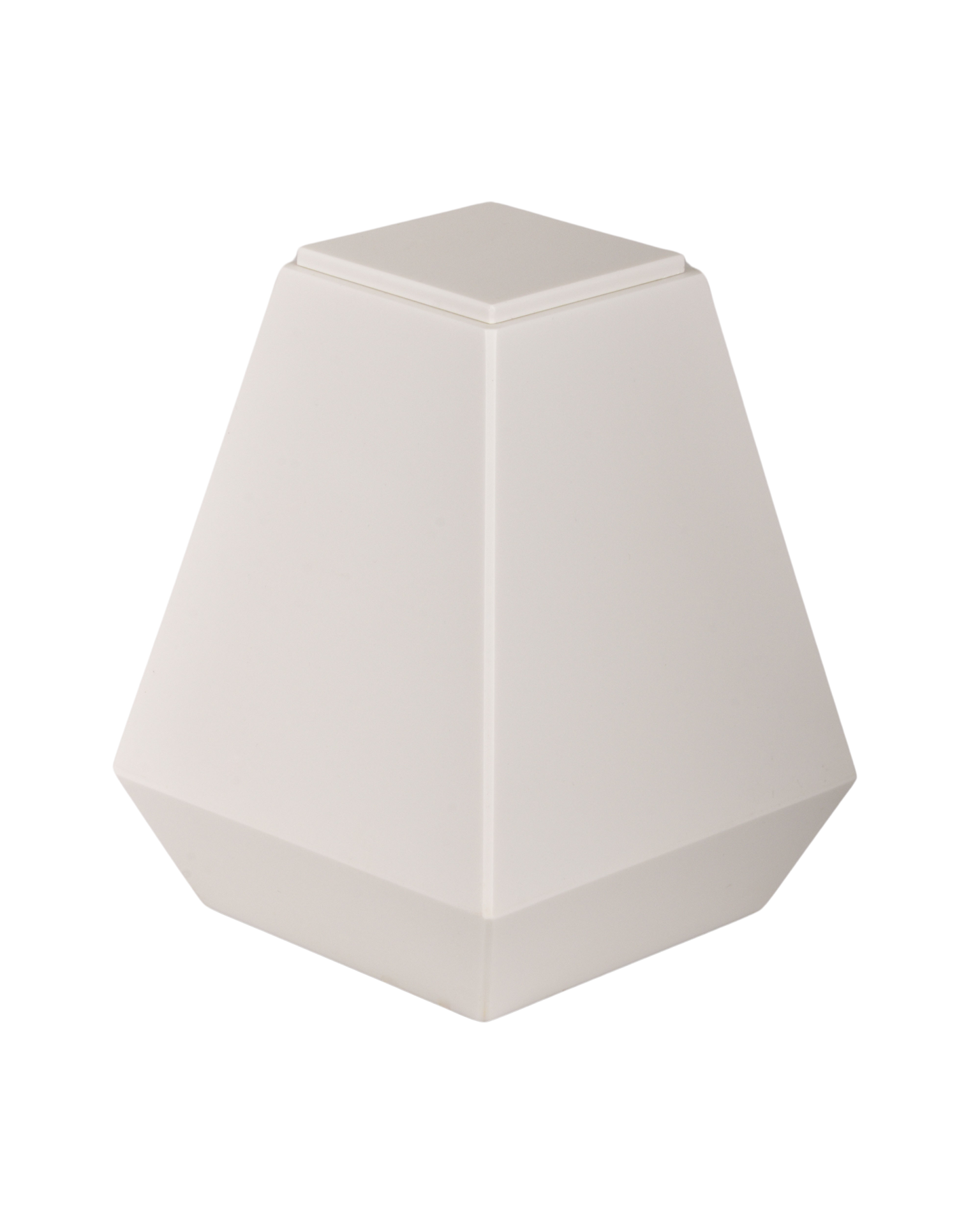 Urna para cinzas - AP002 Frasco de perfume branco fosco com formato geométrico
