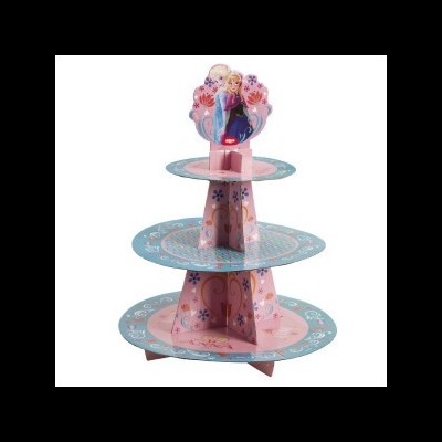 Suporte para bolos em cartão com personagens Frozen