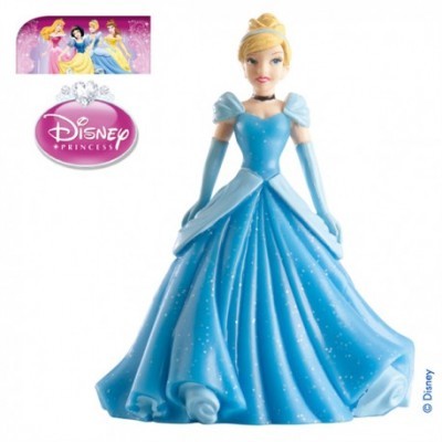 Boneca da Cinderela Disney Princess com vestido azul e luvas