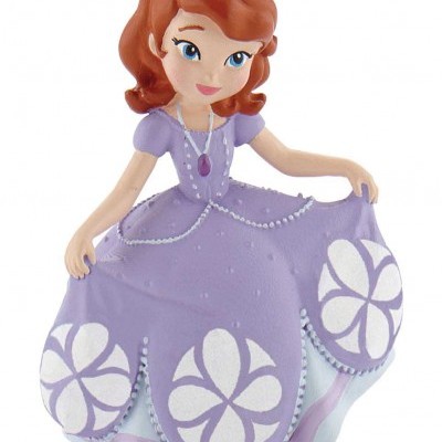 Figura de brinquedo Sofia com vestido lilás e coroa branca