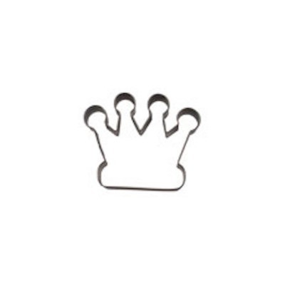 Cortador de bolachas em forma de coroa prateada