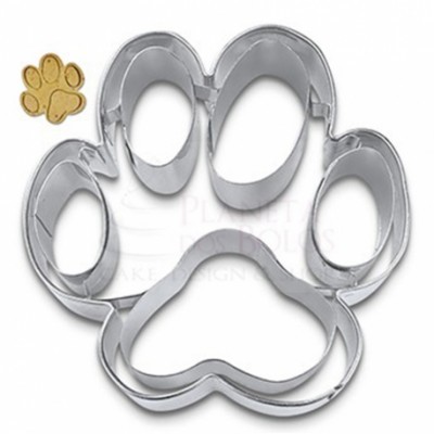 Cortador de biscoitos metálico em forma de pata de animal