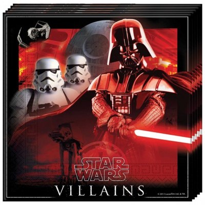 Imagem Star Wars com Darth Vader e Stormtroopers em fundo vermelho e preto.