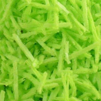 Papel picado verde fluorescente entretido para embalagem