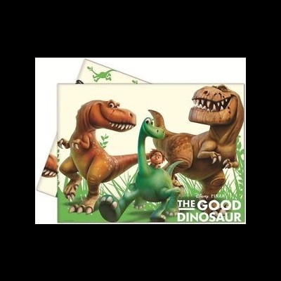 Capa para almofada com dinossauros animados e texto 'THE GOOD DINOSAUR'